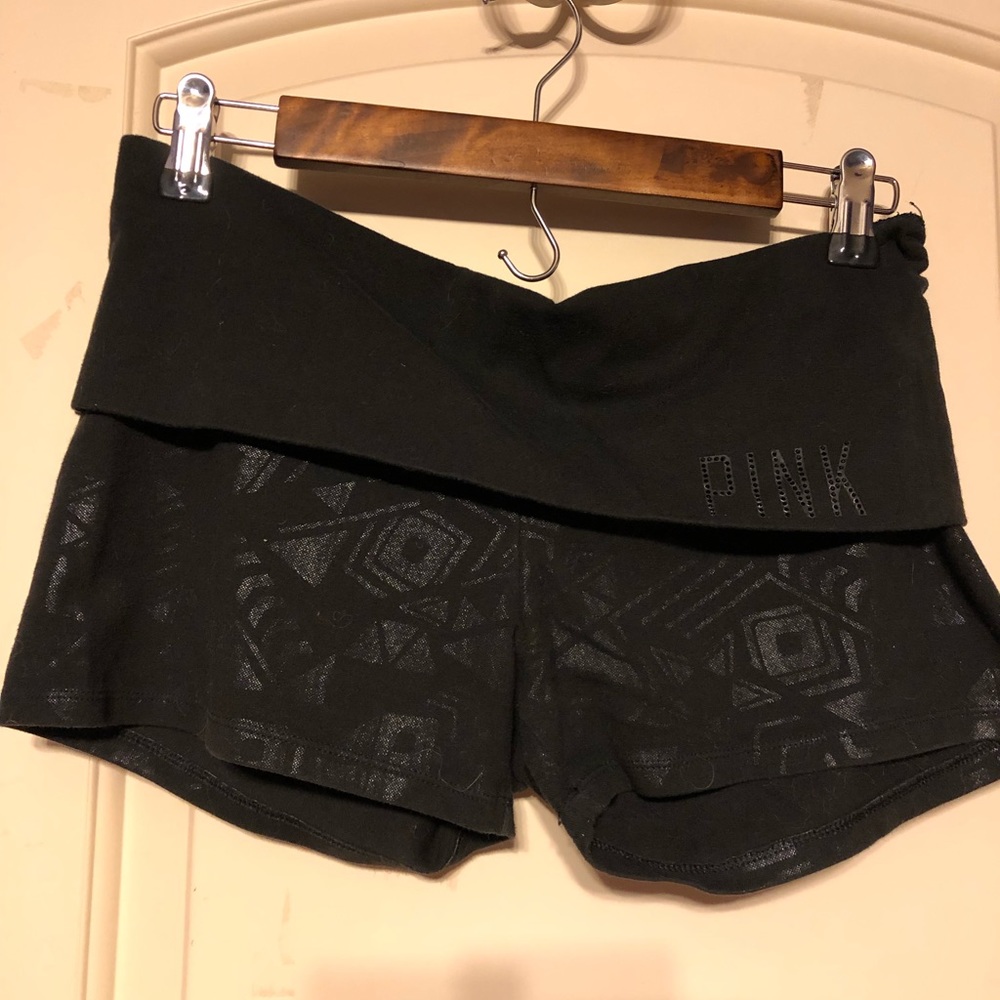 VICTORIAS SECERT PINK YOGA SHORTS